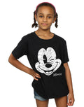 Black - Lifestyle - Disney Girls Mickey Mouse Face Cotton T-Shirt