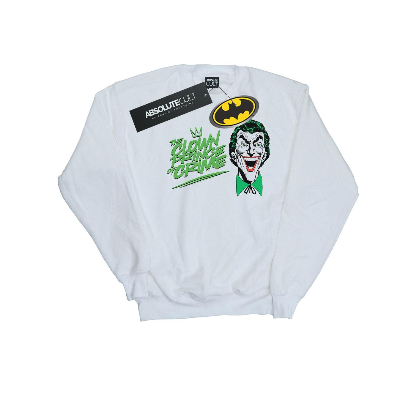 White - Front - DC Comics Mens Batman Joker The Clown Prince Of Crime Cotton Sweatshirt