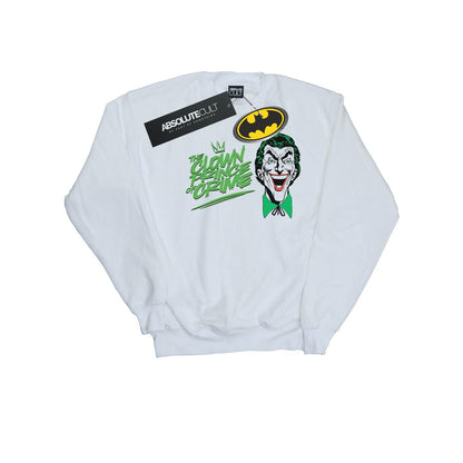 White - Front - DC Comics Mens Batman Joker The Clown Prince Of Crime Cotton Sweatshirt