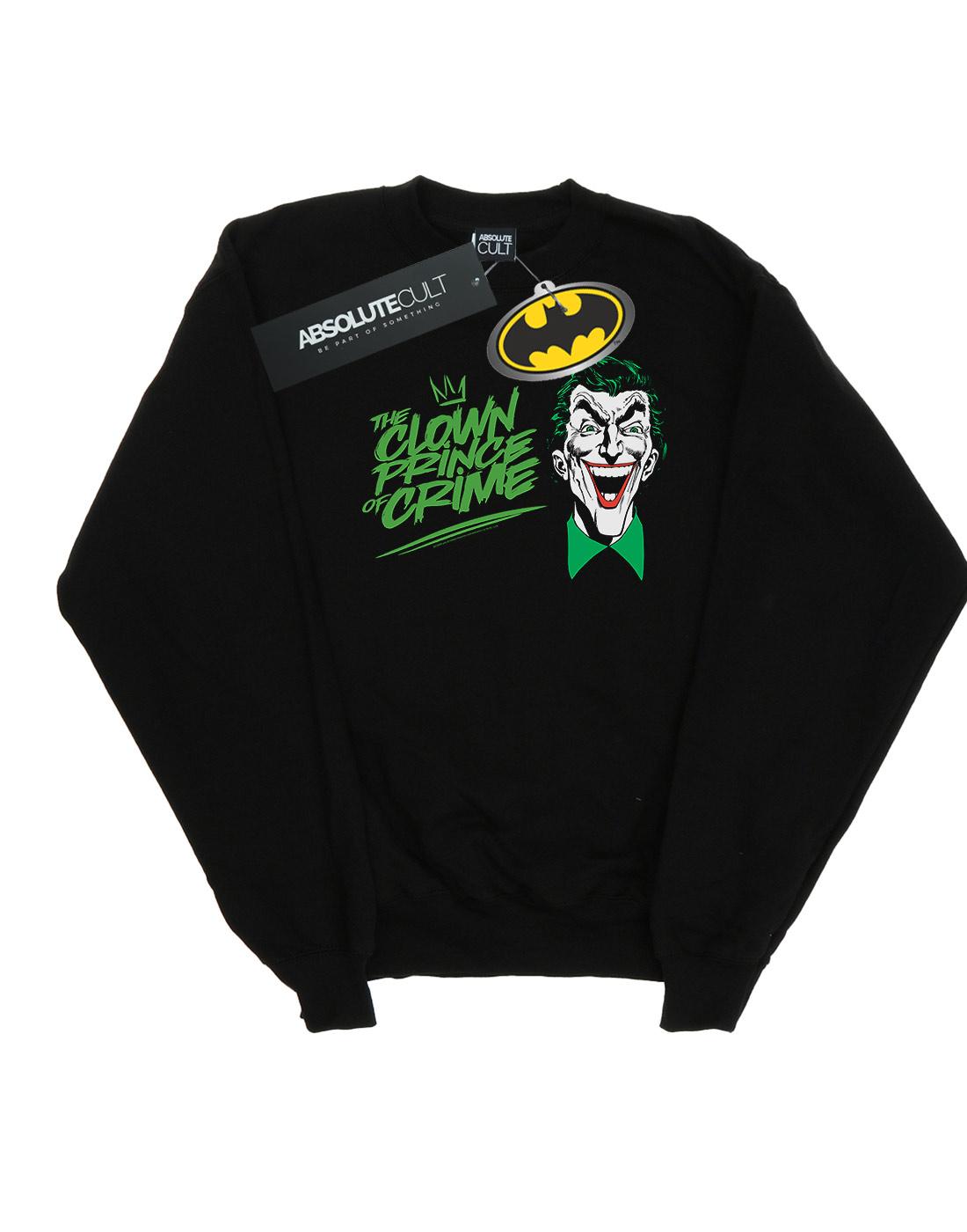 Black - Front - DC Comics Mens Batman Joker The Clown Prince Of Crime Cotton Sweatshirt