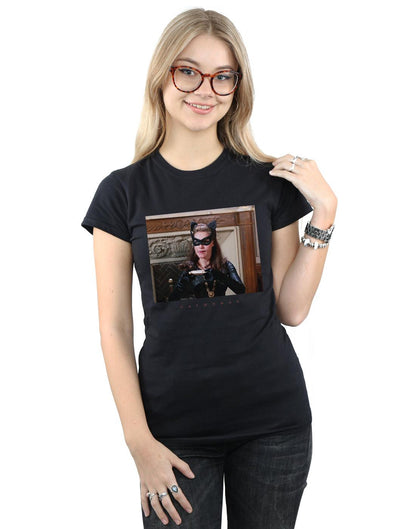 Black - Back - DC Comics Womens-Ladies Batman TV Series Catwoman Photo Cotton T-Shirt