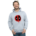 Sports Grey - Back - Deadpool Mens Paint Splatter Logo Hoodie