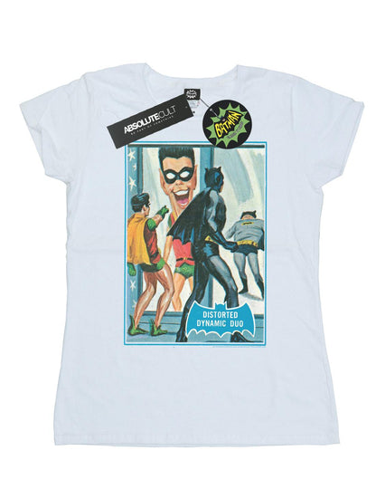 White - Front - DC Comics Womens-Ladies Batman TV Series Dynamic Duo Cotton T-Shirt