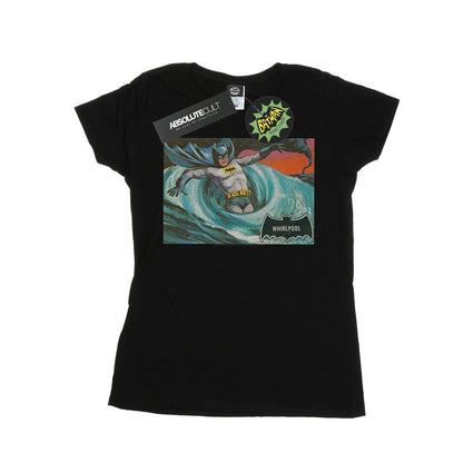 Black - Front - DC Comics Womens-Ladies Batman TV Series Whirlpool Cotton T-Shirt