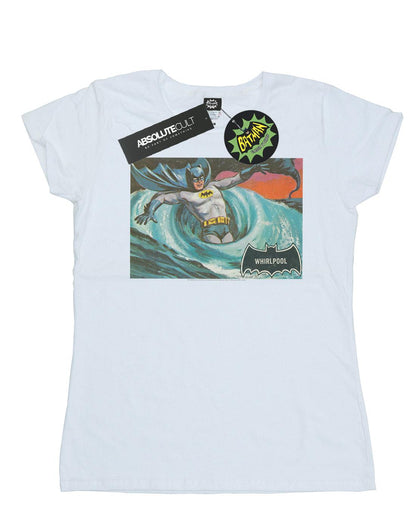 White - Front - DC Comics Womens-Ladies Batman TV Series Whirlpool Cotton T-Shirt