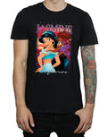 Black - Pack Shot - Aladdin Mens Jasmine Montage Cotton T-Shirt