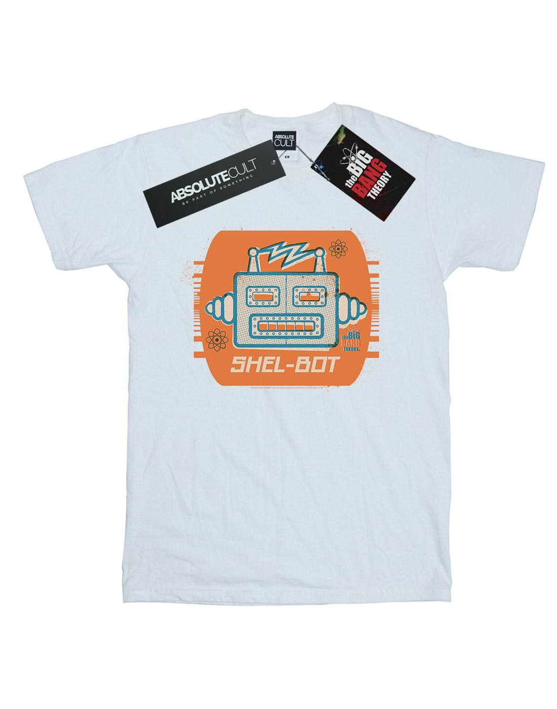 White - Front - The Big Bang Theory Mens Shel-Bot Icon T-Shirt
