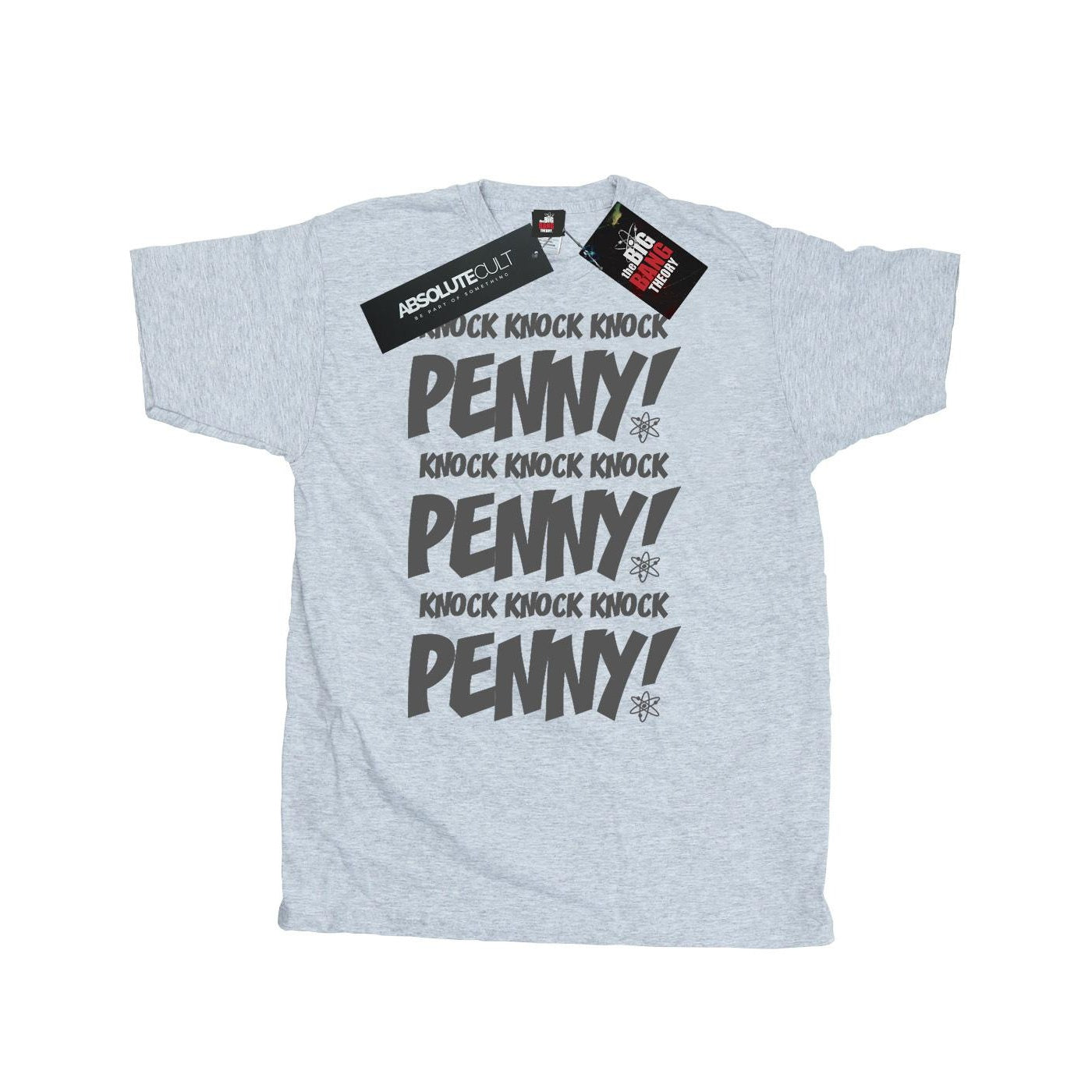 Sports Grey - Front - The Big Bang Theory Mens Sheldon Knock Knock Penny T-Shirt