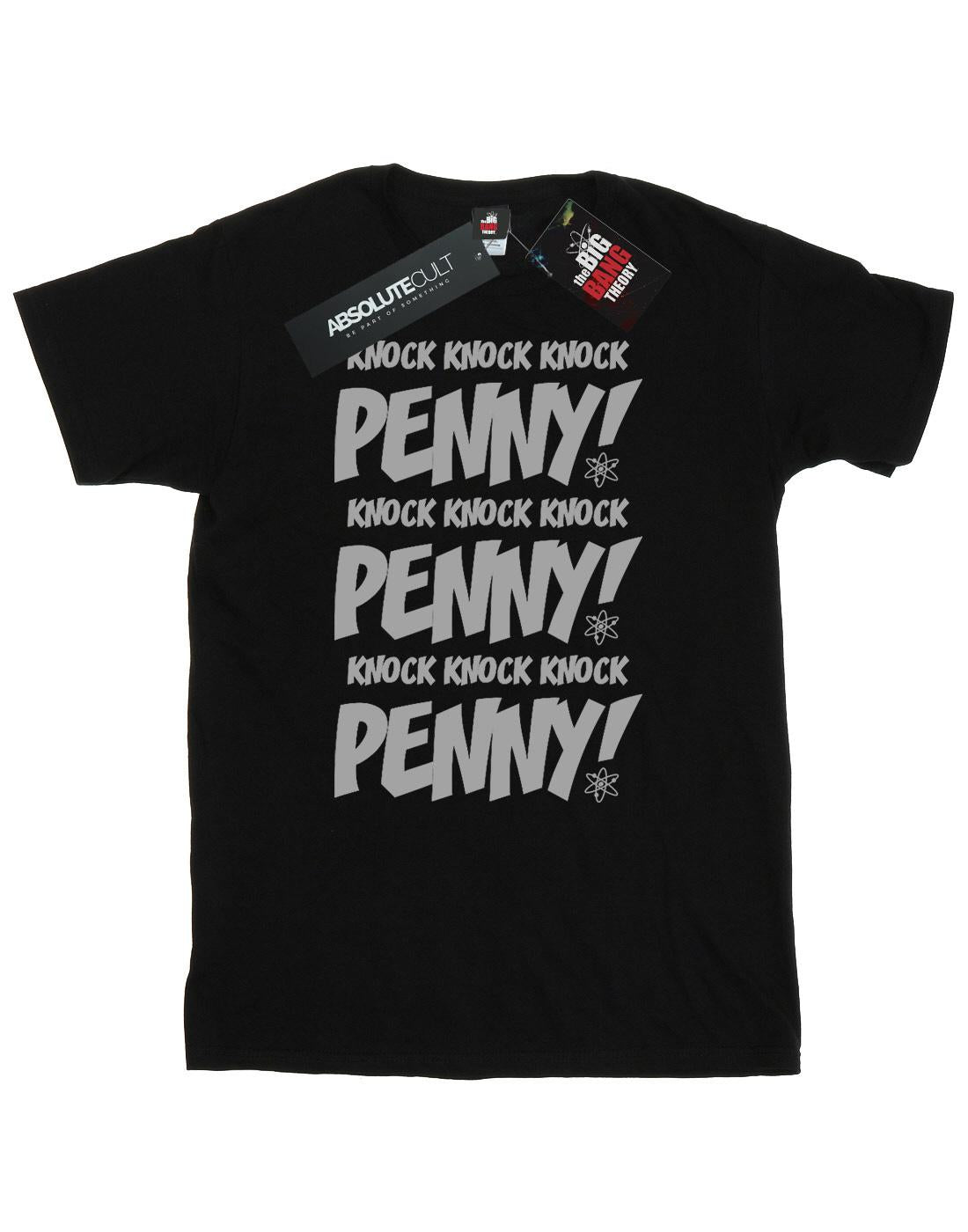 Black - Front - The Big Bang Theory Mens Sheldon Knock Knock Penny T-Shirt