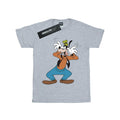 Sports Grey - Back - Disney Girls Crazy Goofy Cotton T-Shirt