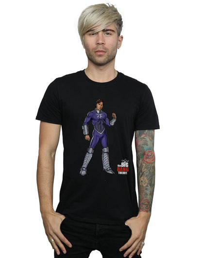 Black - Back - The Big Bang Theory Mens Raj Superhero T-Shirt