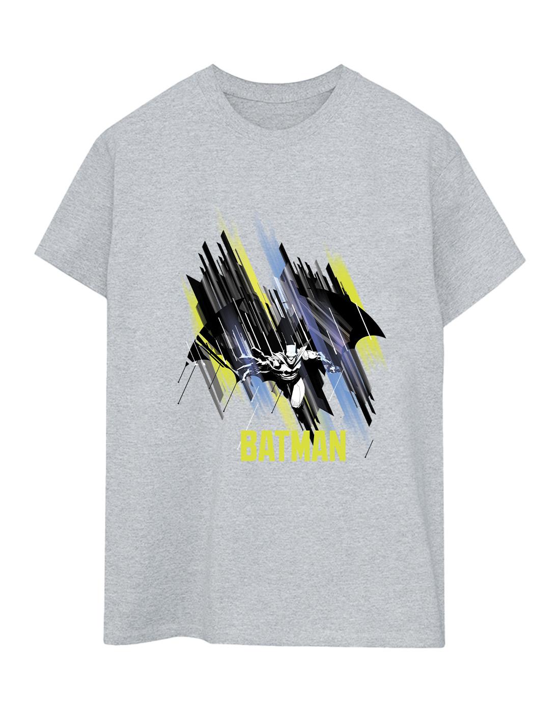 Sports Grey - Front - DC Comics Womens-Ladies Batman Flying Batman Cotton Boyfriend T-Shirt