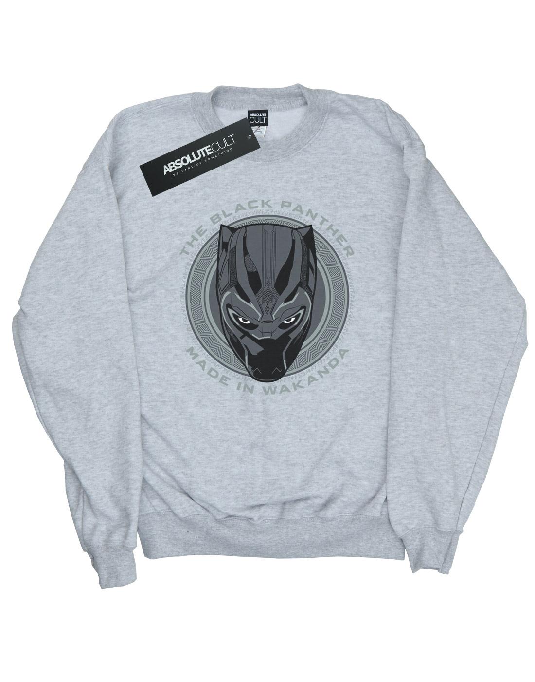 Sports Grey - Front - Marvel Mens Black Panther Made in Wakanda Cotton Sweatshirt