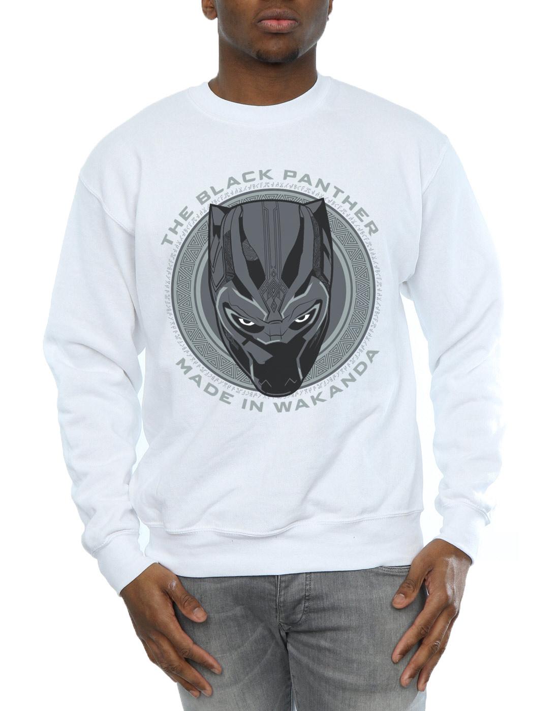 White - Side - Marvel Mens Black Panther Made in Wakanda Cotton Sweatshirt