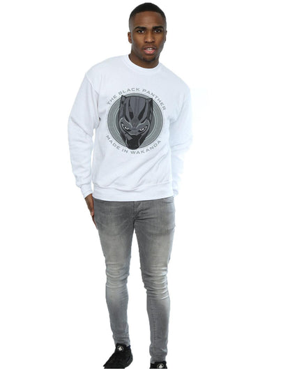 White - Lifestyle - Marvel Mens Black Panther Made in Wakanda Cotton Sweatshirt