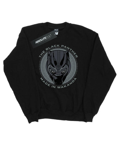 Black - Front - Marvel Mens Black Panther Made in Wakanda Cotton Sweatshirt