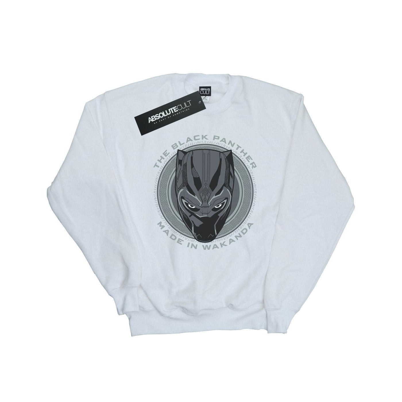 White - Front - Marvel Mens Black Panther Made in Wakanda Cotton Sweatshirt