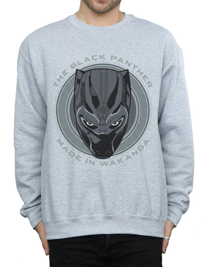 Sports Grey - Side - Marvel Mens Black Panther Made in Wakanda Cotton Sweatshirt