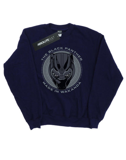 Navy Blue - Front - Marvel Mens Black Panther Made in Wakanda Cotton Sweatshirt