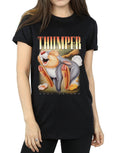 Black - Pack Shot - Bambi Womens-Ladies Thumper Montage Cotton Boyfriend T-Shirt