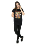 Black - Close up - Bambi Womens-Ladies Thumper Montage Cotton Boyfriend T-Shirt