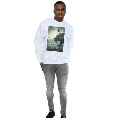 White - Lifestyle - Marvel Mens Black Panther Poster Cotton Sweatshirt