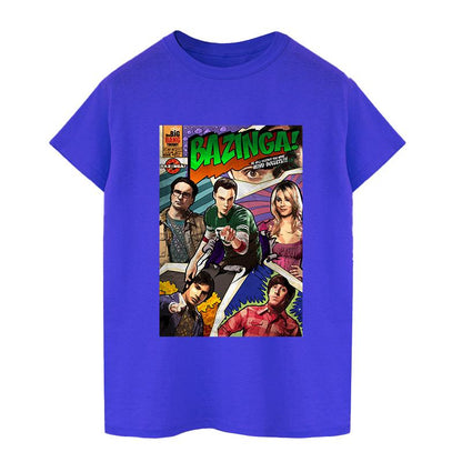 Royal Blue - Front - The Big Bang Theory Mens Bazinga Cover T-Shirt