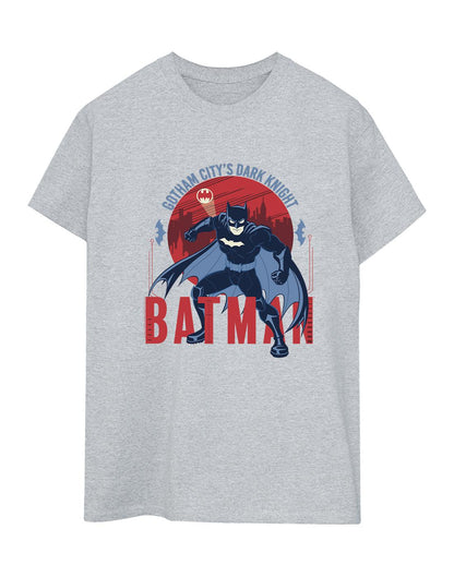Sports Grey - Front - DC Comics Womens-Ladies Batman Gotham City Cotton Boyfriend T-Shirt