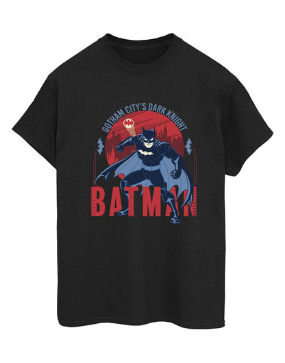 Black - Front - DC Comics Womens-Ladies Batman Gotham City Cotton Boyfriend T-Shirt