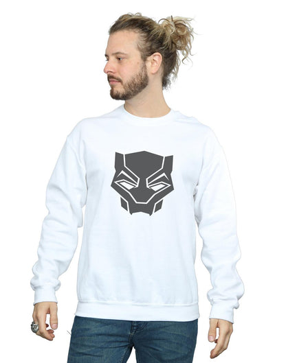 White - Back - Marvel Mens Black Panther Black On Black Cotton Sweatshirt