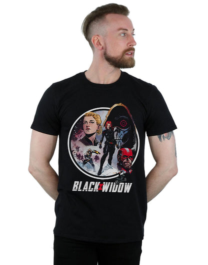 Black - Back - Marvel Mens Black Widow Movie Vintage Circle T-Shirt