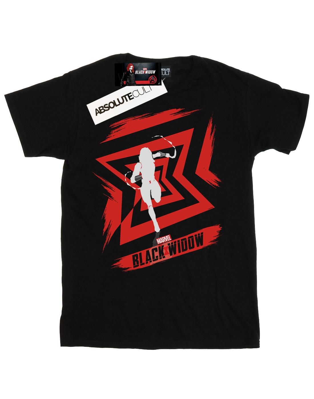 Black - Front - Marvel Mens Black Widow Movie Icon Run T-Shirt