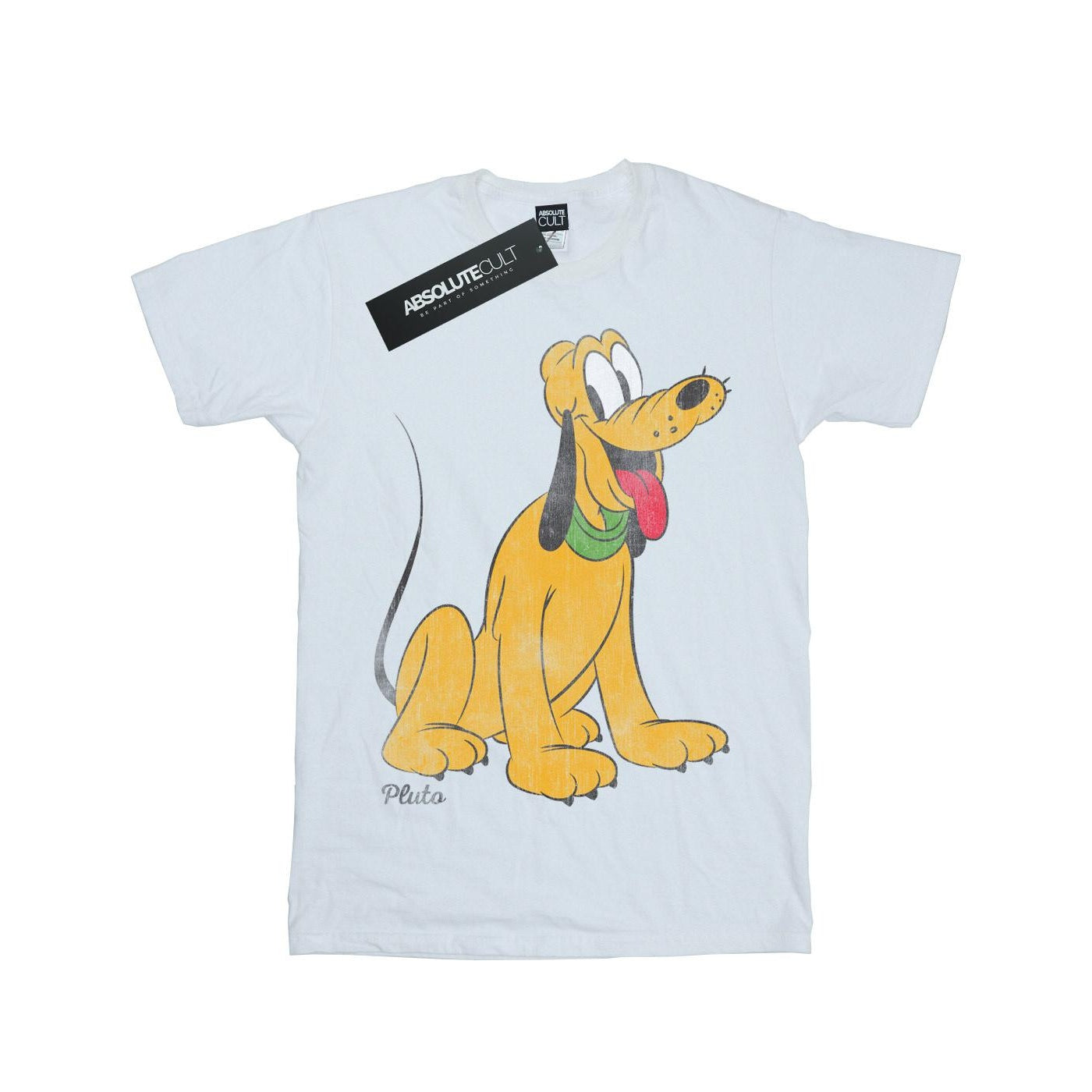 White - Front - Disney Girls Classic Pluto T-Shirt