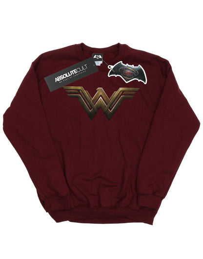 Burgundy - Front - DC Comics Mens Wonder Woman Logo Cotton Sweatshirt