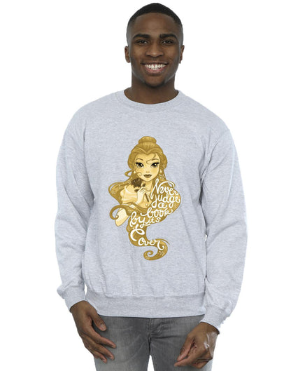 Sports Grey - Back - Disney Mens Beauty And The Beast Never Judge Cotton Sweatshirt