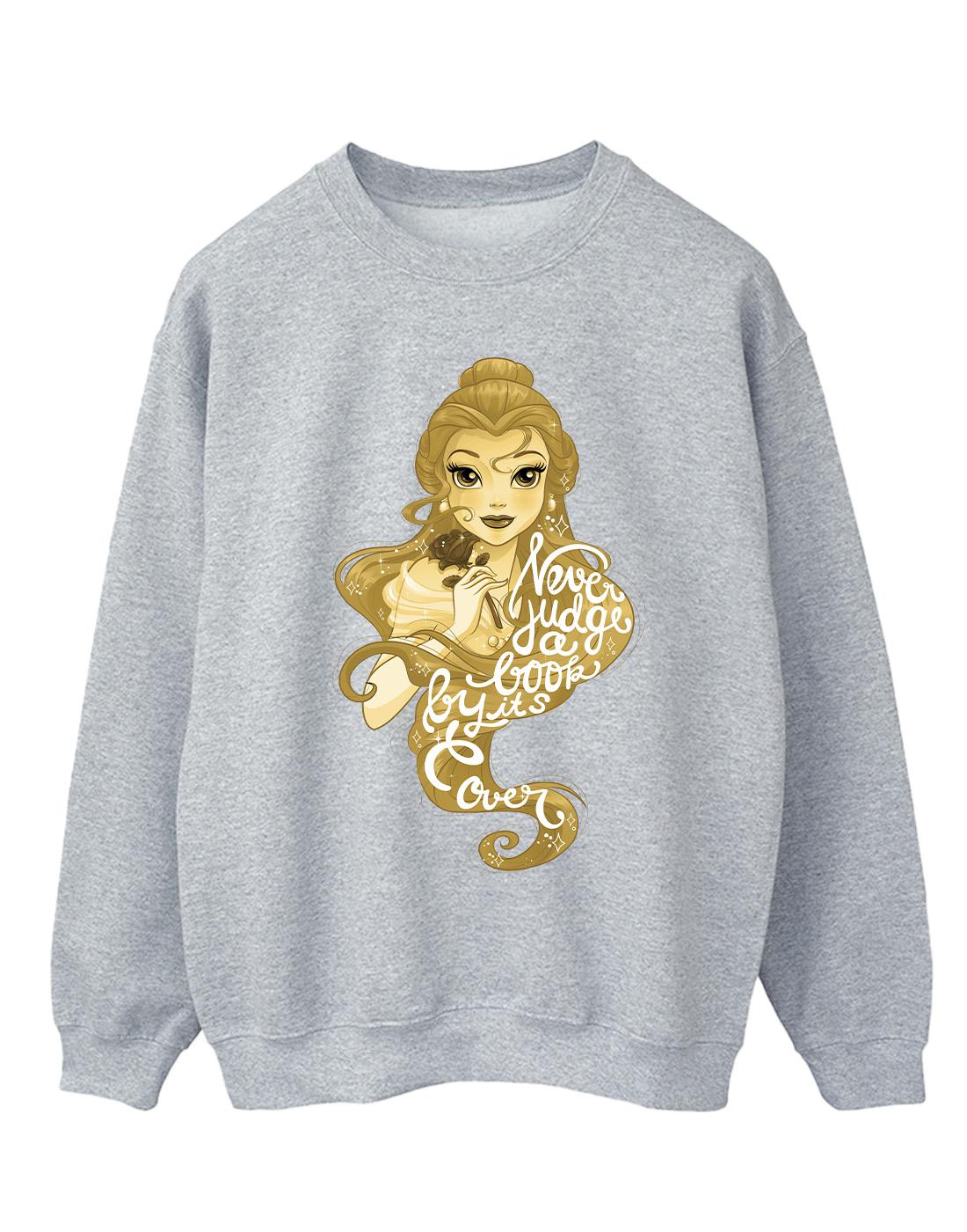 Sports Grey - Front - Disney Mens Beauty And The Beast Never Judge Cotton Sweatshirt