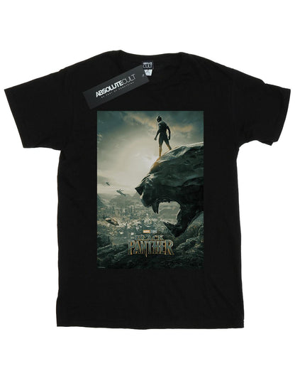 Black - Front - Marvel Womens-Ladies Black Panther Poster Cotton Boyfriend T-Shirt