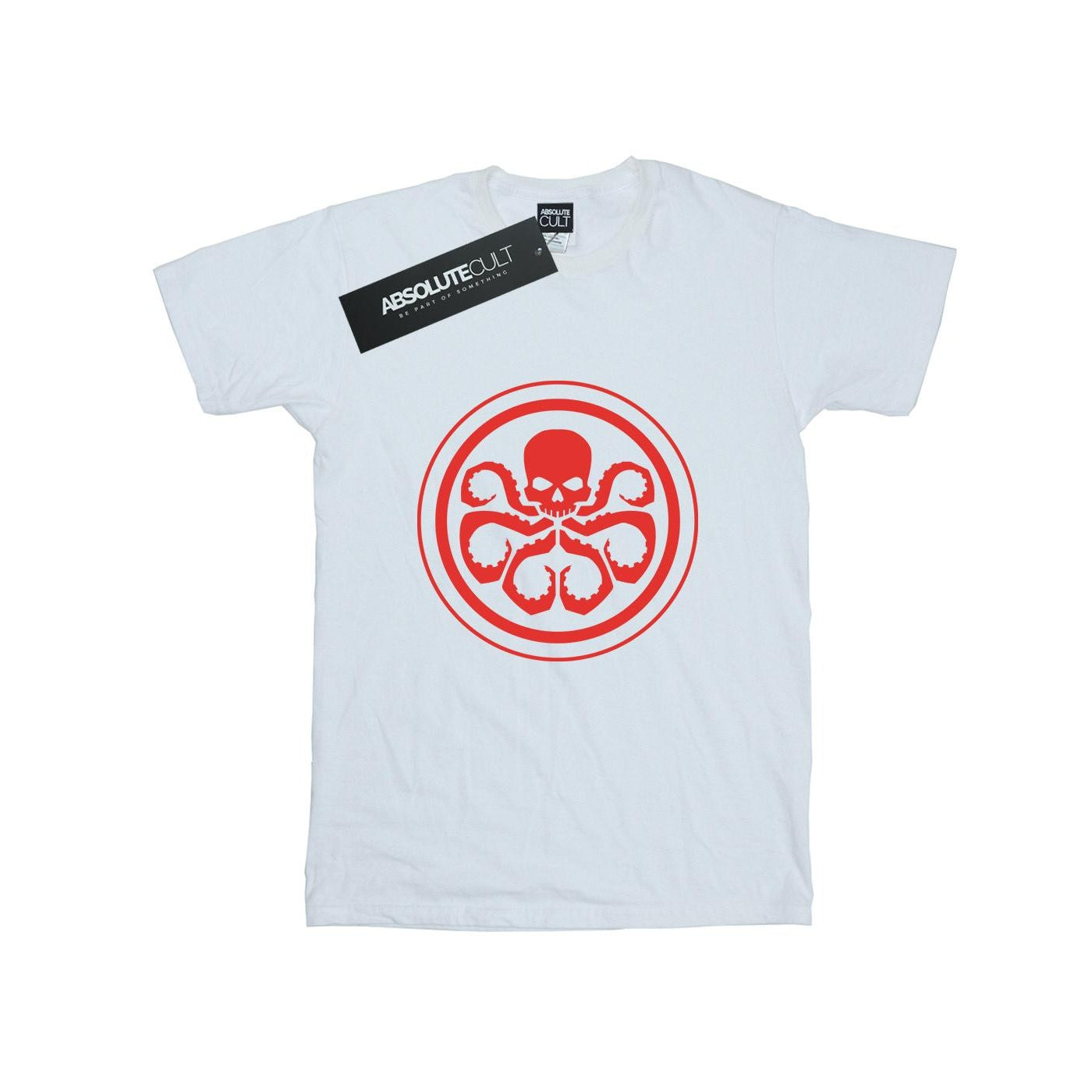 White - Front - Marvel Mens Hydra Logo Cotton T-Shirt