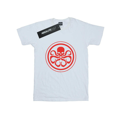 White - Front - Marvel Mens Hydra Logo Cotton T-Shirt