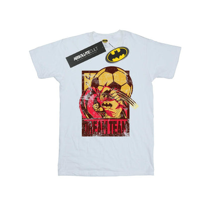 White - Front - DC Comics Mens Batman Football Dream Team T-Shirt