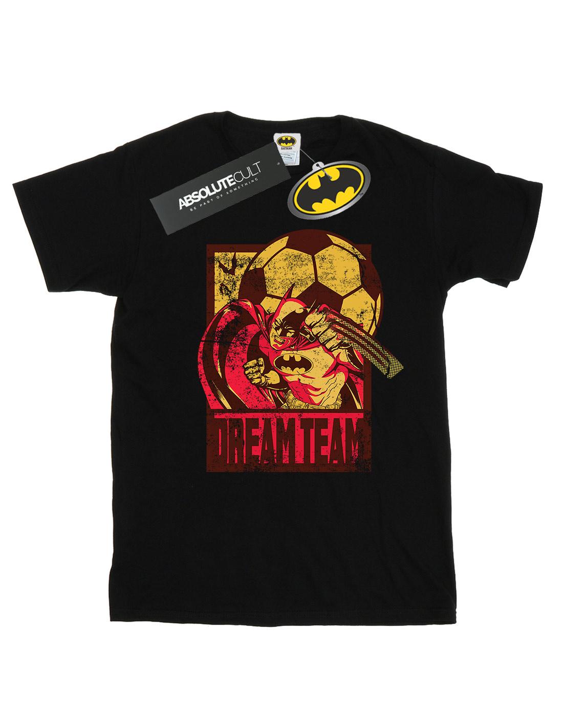 Black - Front - DC Comics Mens Batman Football Dream Team T-Shirt