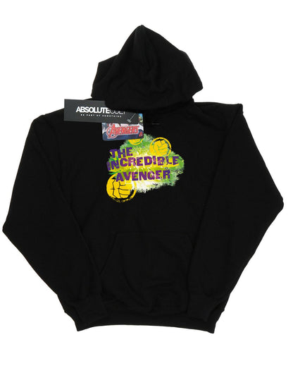 Black - Front - Marvel Boys Hulk Incredible Avenger Hoodie