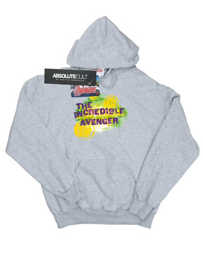 Sports Grey - Front - Marvel Boys Hulk Incredible Avenger Hoodie
