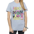 Sports Grey - Front - Marvel Comics Womens-Ladies Girls Rule Boyfriend T-Shirt