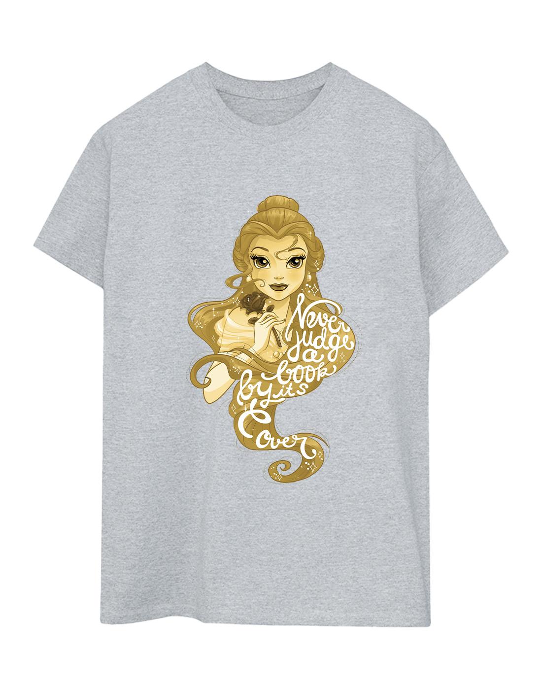 Sports Grey - Front - Disney Womens-Ladies Beauty And The Beast Never Judge Cotton Boyfriend T-Shirt