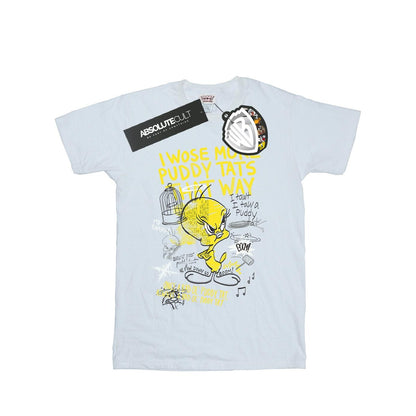 White - Lifestyle - Looney Tunes Mens More Puddy Tats Tweety Cotton T-Shirt
