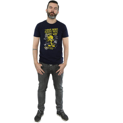 Black - Side - Looney Tunes Mens More Puddy Tats Tweety Cotton T-Shirt