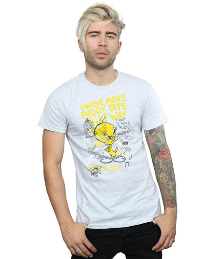 Sports Grey - Front - Looney Tunes Mens More Puddy Tats Tweety Cotton T-Shirt