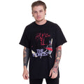 Black-Blue-Red - Back - Exorcist Unisex Adult The Scratched T-Shirt