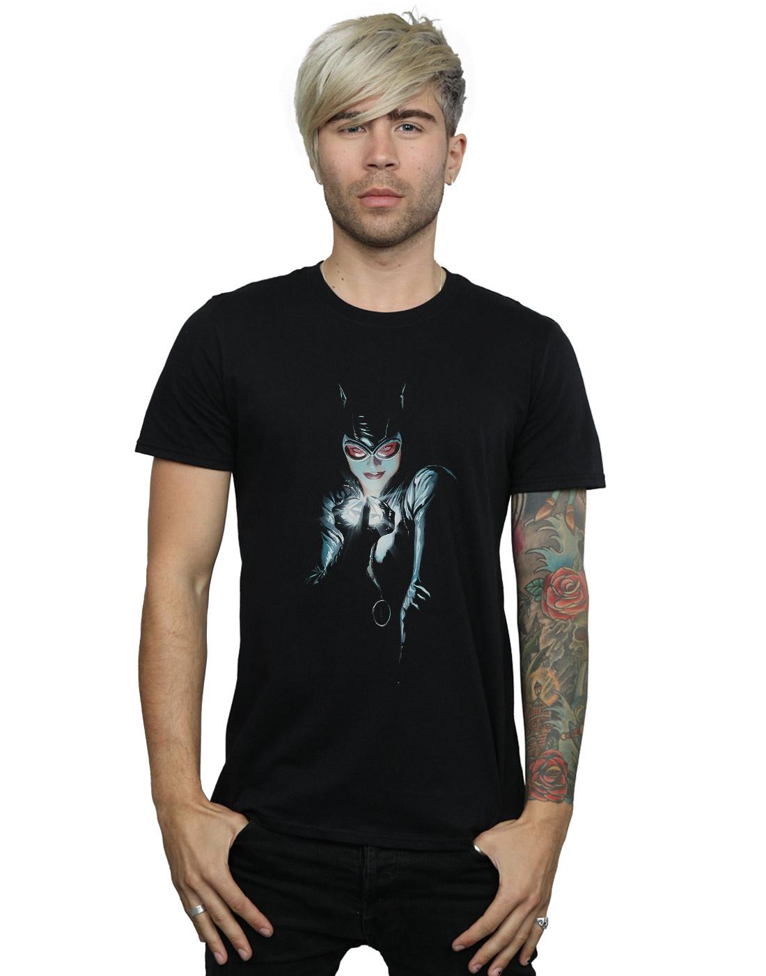Black - Back - DC Comics Mens Batman Alex Ross Catwoman T-Shirt